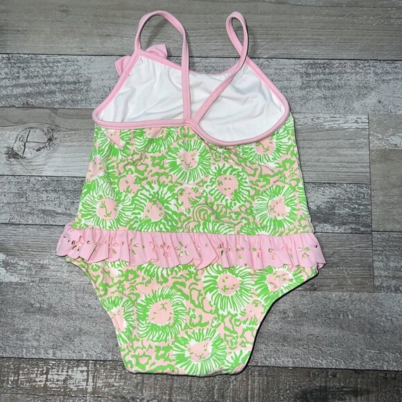 Lilly Pulitzer Toddler Girl One-Piece Swim Suit Lion Cub Print Size 18-24M - Picture 3 of 4
